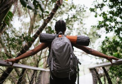 Traveler with Backpack